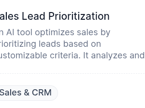 Sales Lead Prioritization